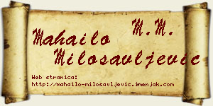 Mahailo Milosavljević vizit kartica